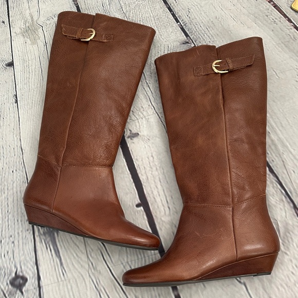 Steve Madden Tan Leather Boots - Picture 1 of 8